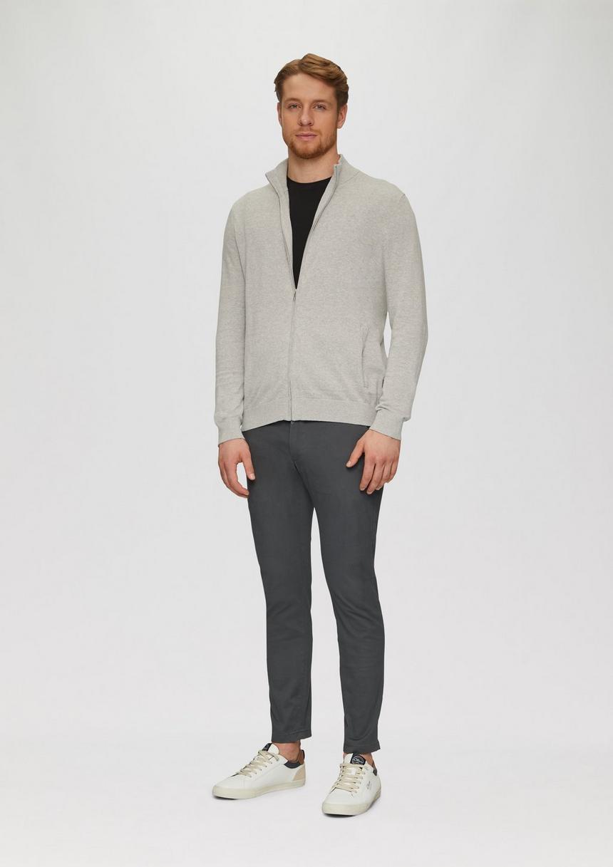 S.Oliver Zip-Jacke Aus Feinem Strick Mit Stehkragen