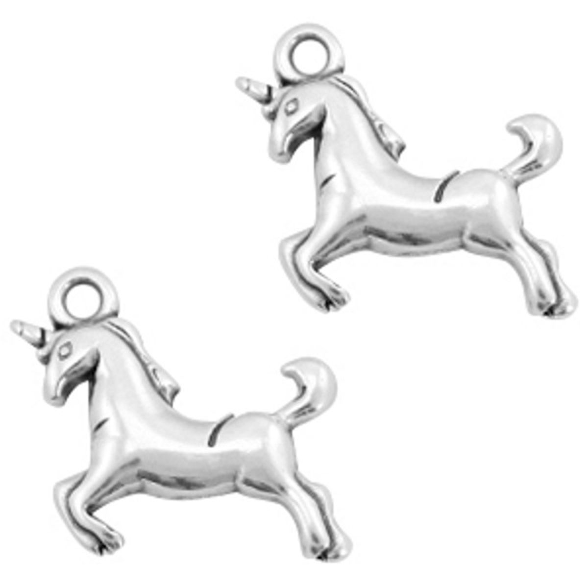 Sadingo Anhänger Einhorn Aus Metall, 17 X 16 Mm 1 Stück