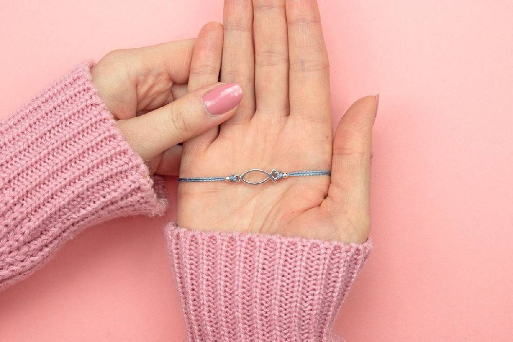 Sadingo Armband Grau Für Mädchen (größenverstellbar) Ichthys Fisch