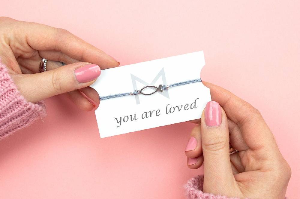 Sadingo Armband Grau Für Mädchen (größenverstellbar) Ichthys Fisch