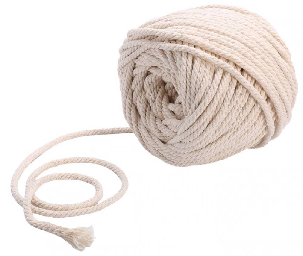 Sadingo Baumwollkordel 8mm gedreht - 10 Meter 8mm - Off White