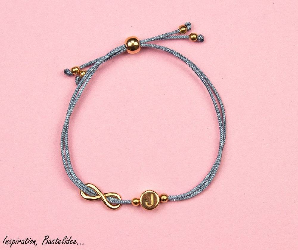 Sadingo Buchstabenperlen Rosegold, DQ Metall, 7 Mm Rund