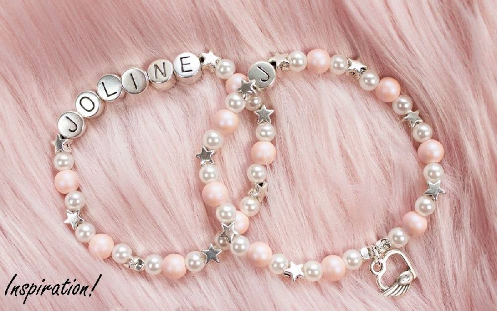 Sadingo Buchstabenperlen Silber, DQ Metall, 7 Mm Rund