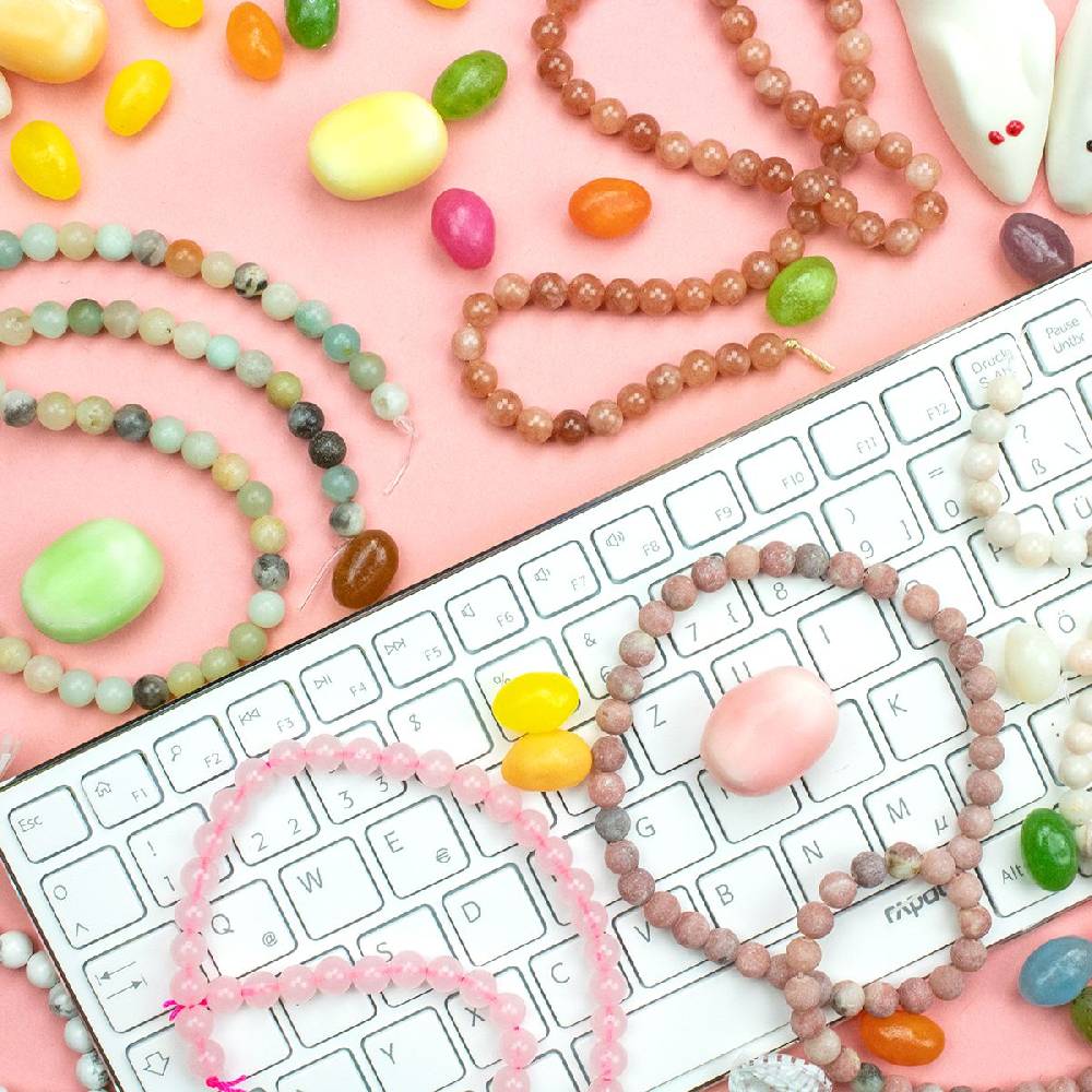 Sadingo Edelsteinperlen Halbedelstein Mondstein Perlen 6mm