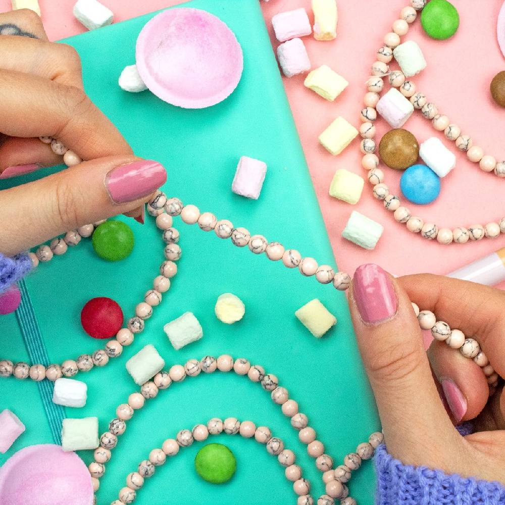 Sadingo Edelsteinperlen, Natursteinperlen Jade Hellrosa, 6 Mm