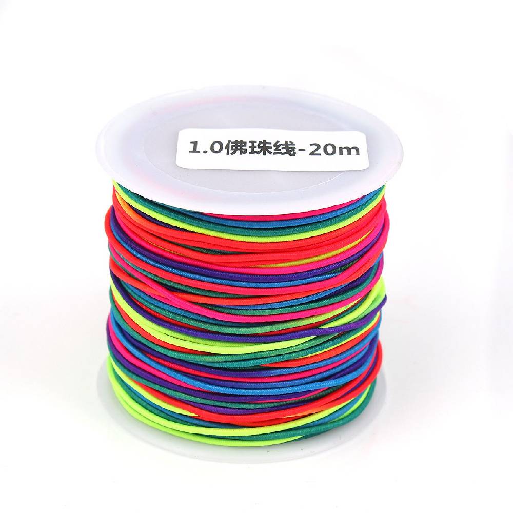 Sadingo Elastikband Regenbogenfarben 1 Rolle 1 Mm Stärke