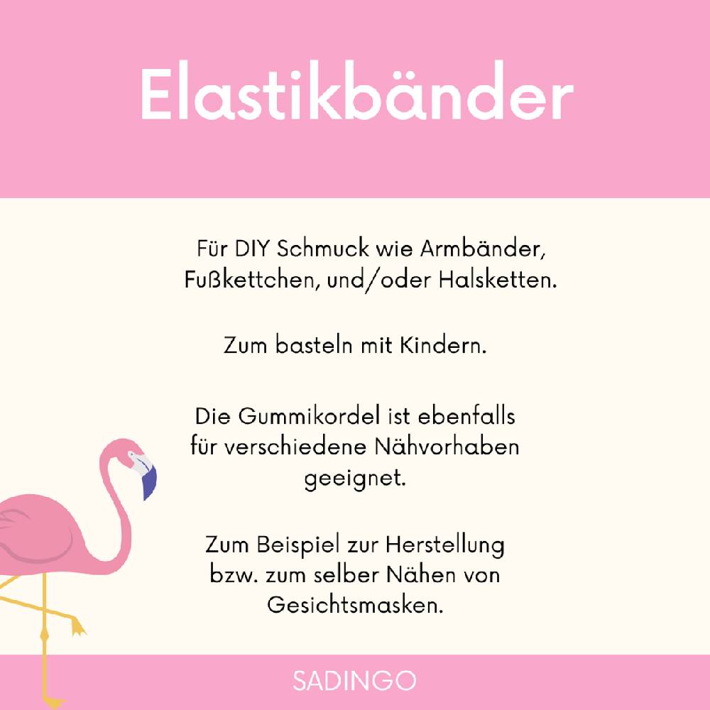 Sadingo Elastische Schnur 10x15 Meter 1 Mm Für Armbänder