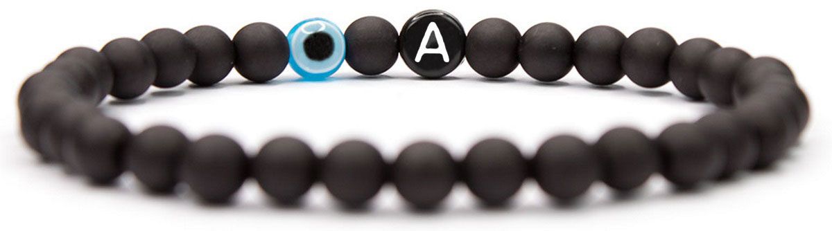 Sadingo Herren Buchstabenarmband Böser Blick, Nazar Auge