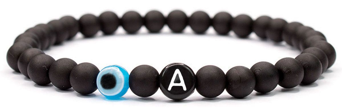 Sadingo Herren Buchstabenarmband Böser Blick, Nazar Auge