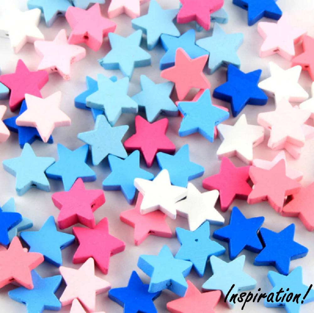 Sadingo Holzperlen Sterne 20 X 19 Mm In Diversen Farben