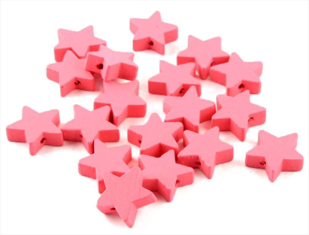 Sadingo Holzperlen Sterne 20 x 19 mm in diversen Farben