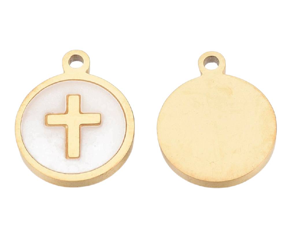 Sadingo Kleine Anhänger Edelstahl, 2 Stück 12x10mm, Motiv Wählbar