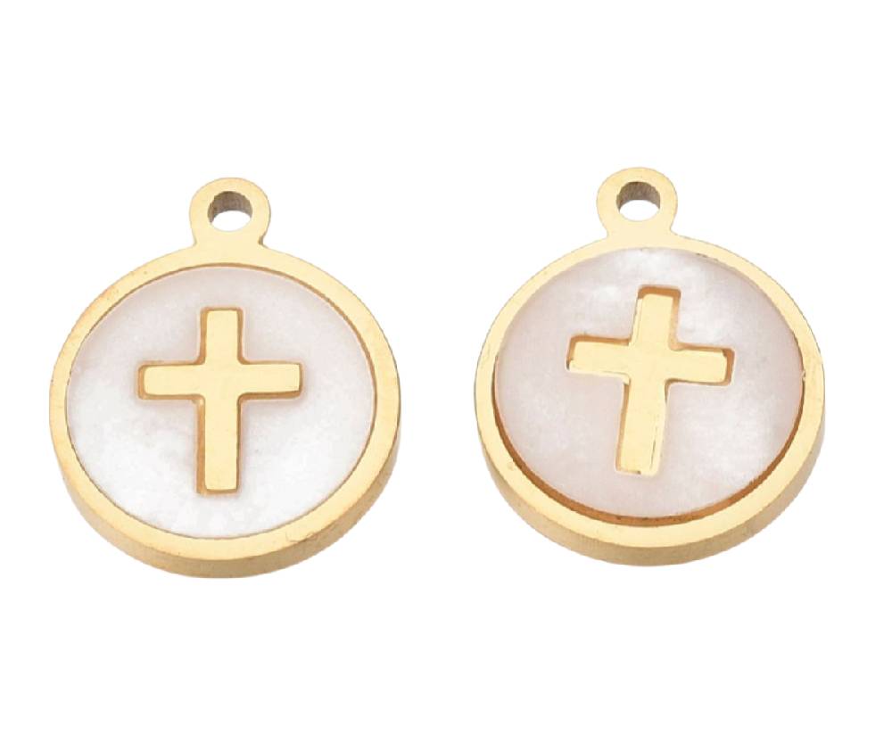 Sadingo Kleine Anhänger Edelstahl, 2 Stück 12x10mm, Motiv wählbar