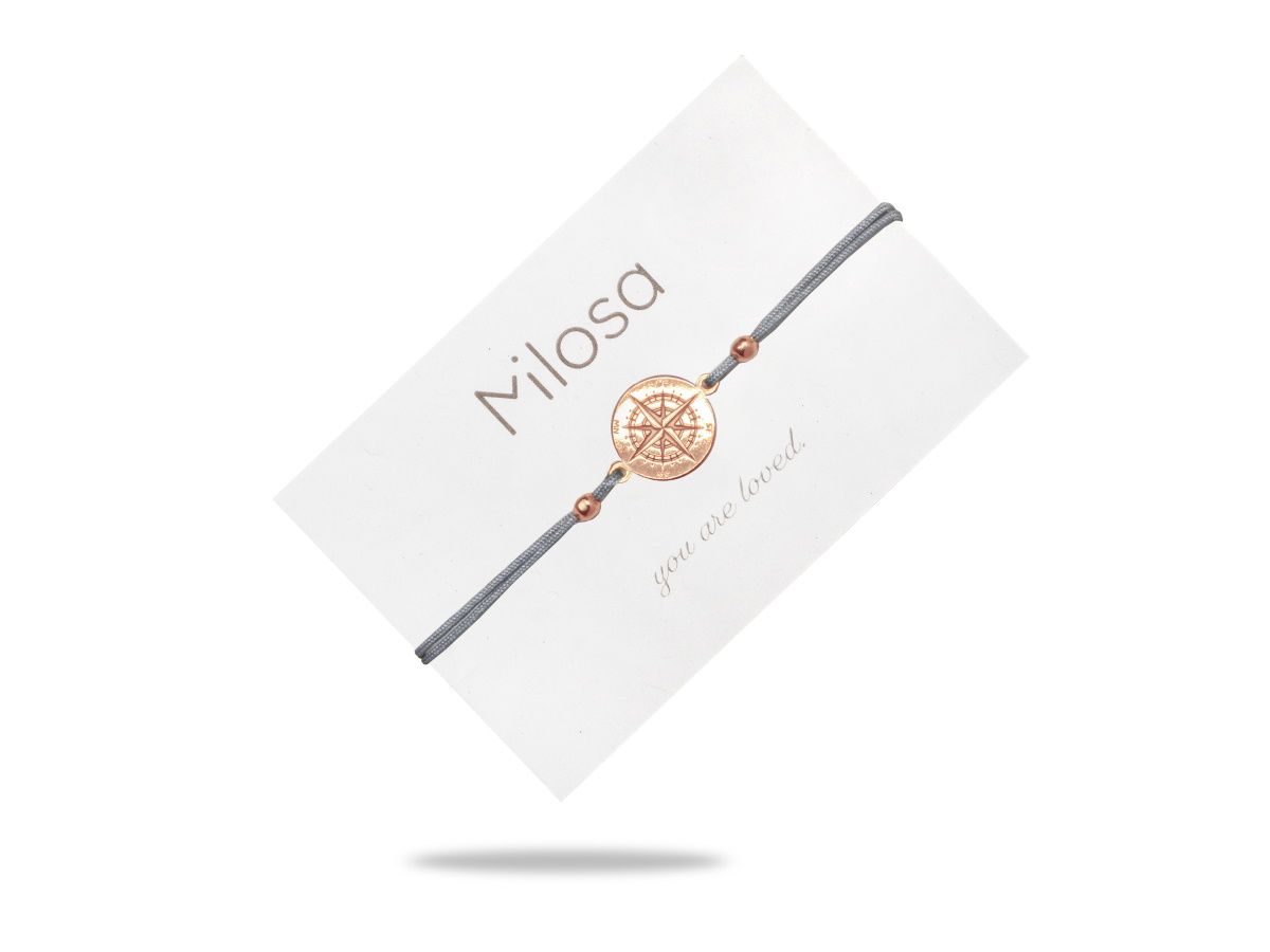 Sadingo Kompass Armband Damen 925 Silber (größenverstellbar)