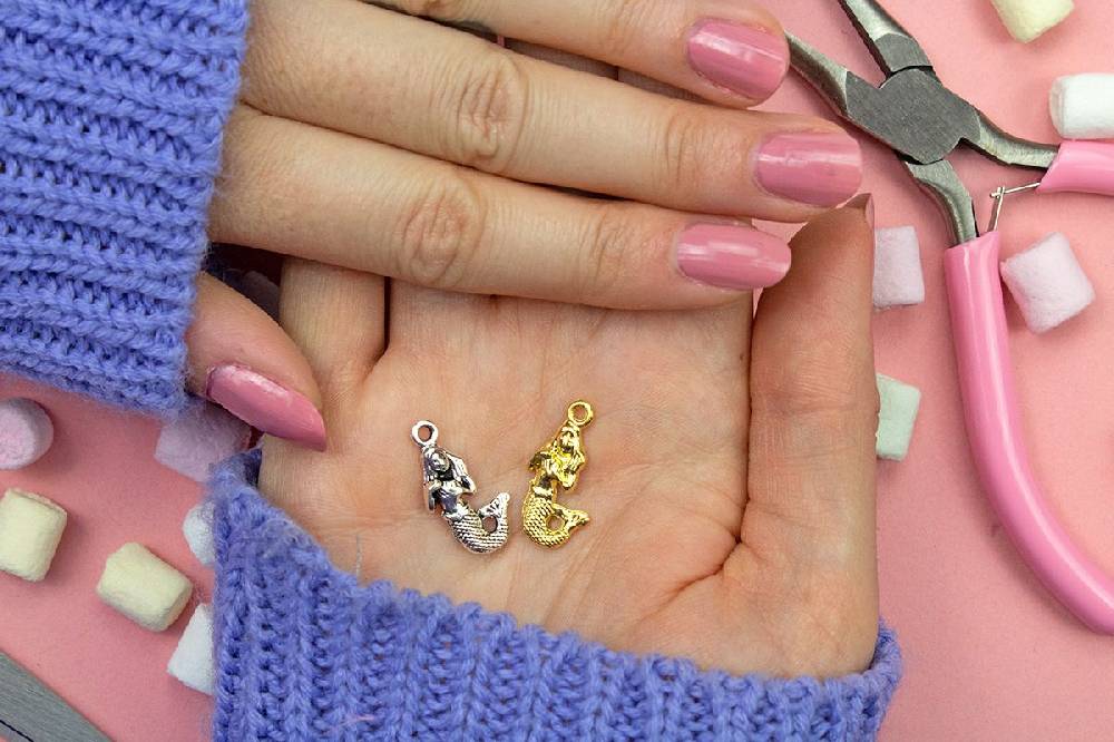 Sadingo Metallanhänger Meerjungfrau, 20 Stk. Farbe Wählbar