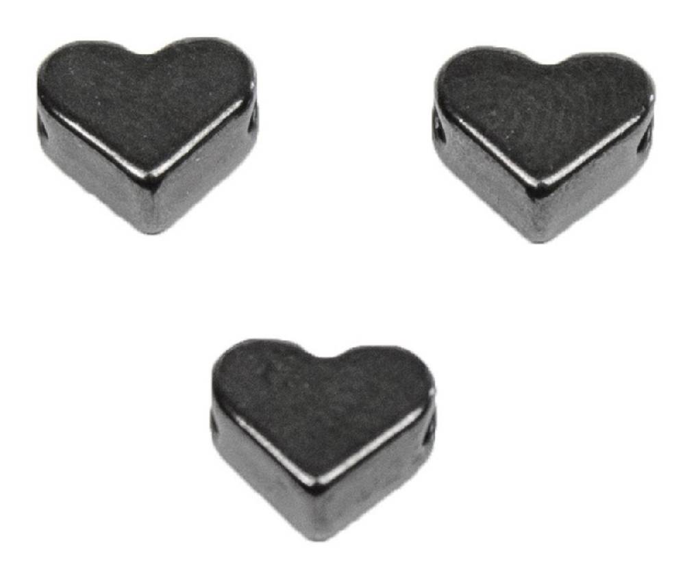 Sadingo Metallperlen | 15 Stück, 6mm, Herzperlen Aus DQ Metall