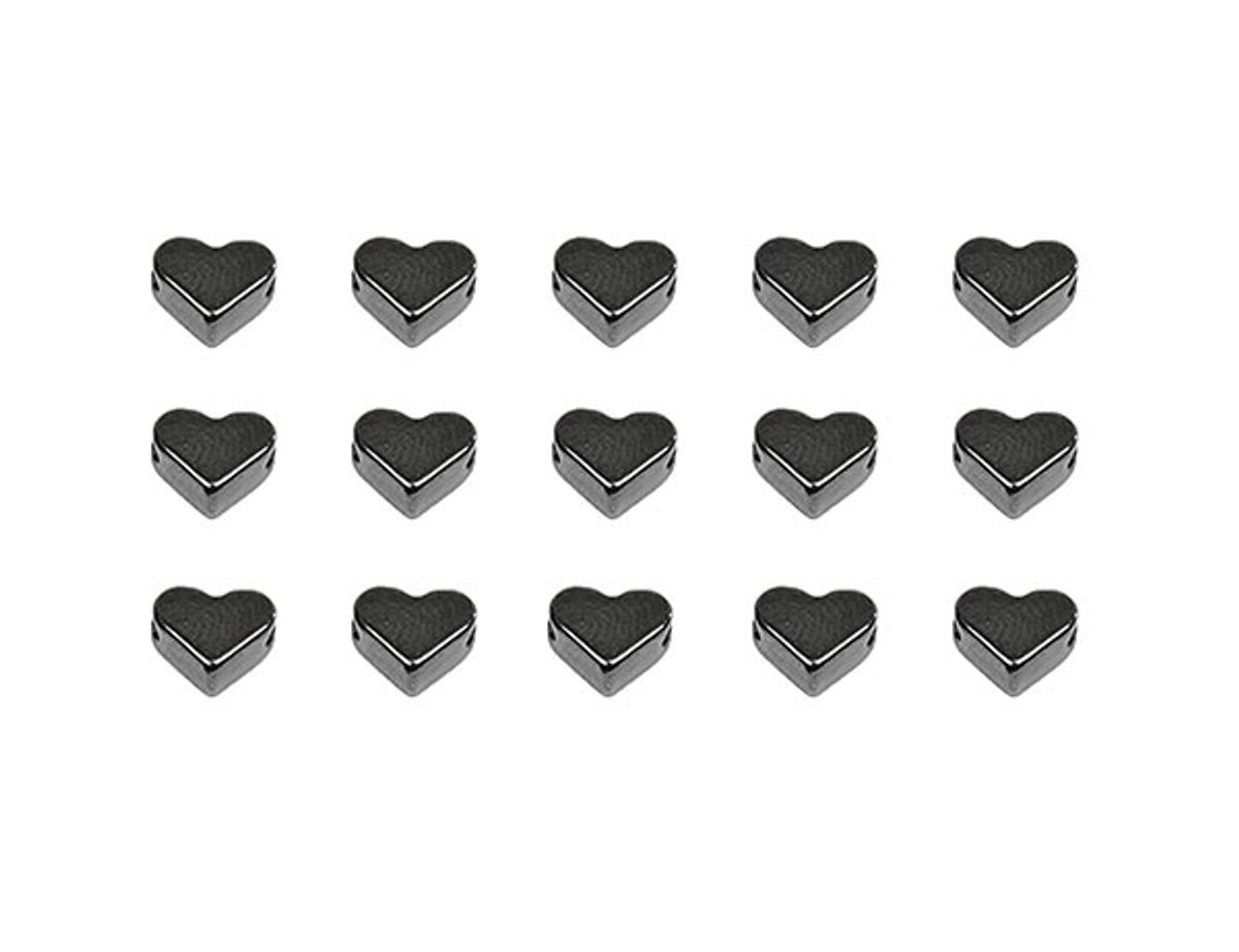 Sadingo Metallperlen | 15 Stück, 6mm, Herzperlen aus DQ Metall