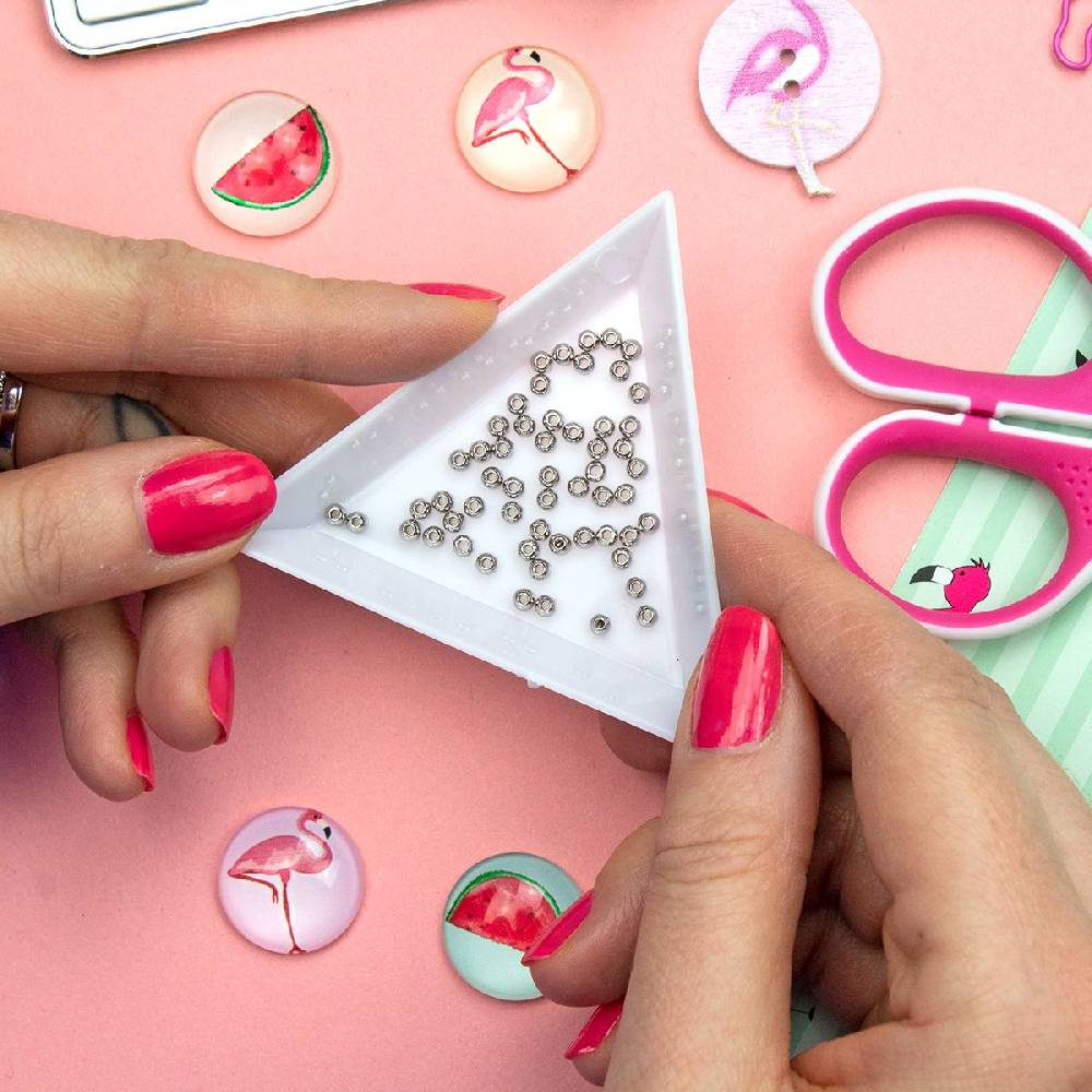 Sadingo Metallperlen | Edelstahl-Perlen Silber, 3 Mm, 50 Stück