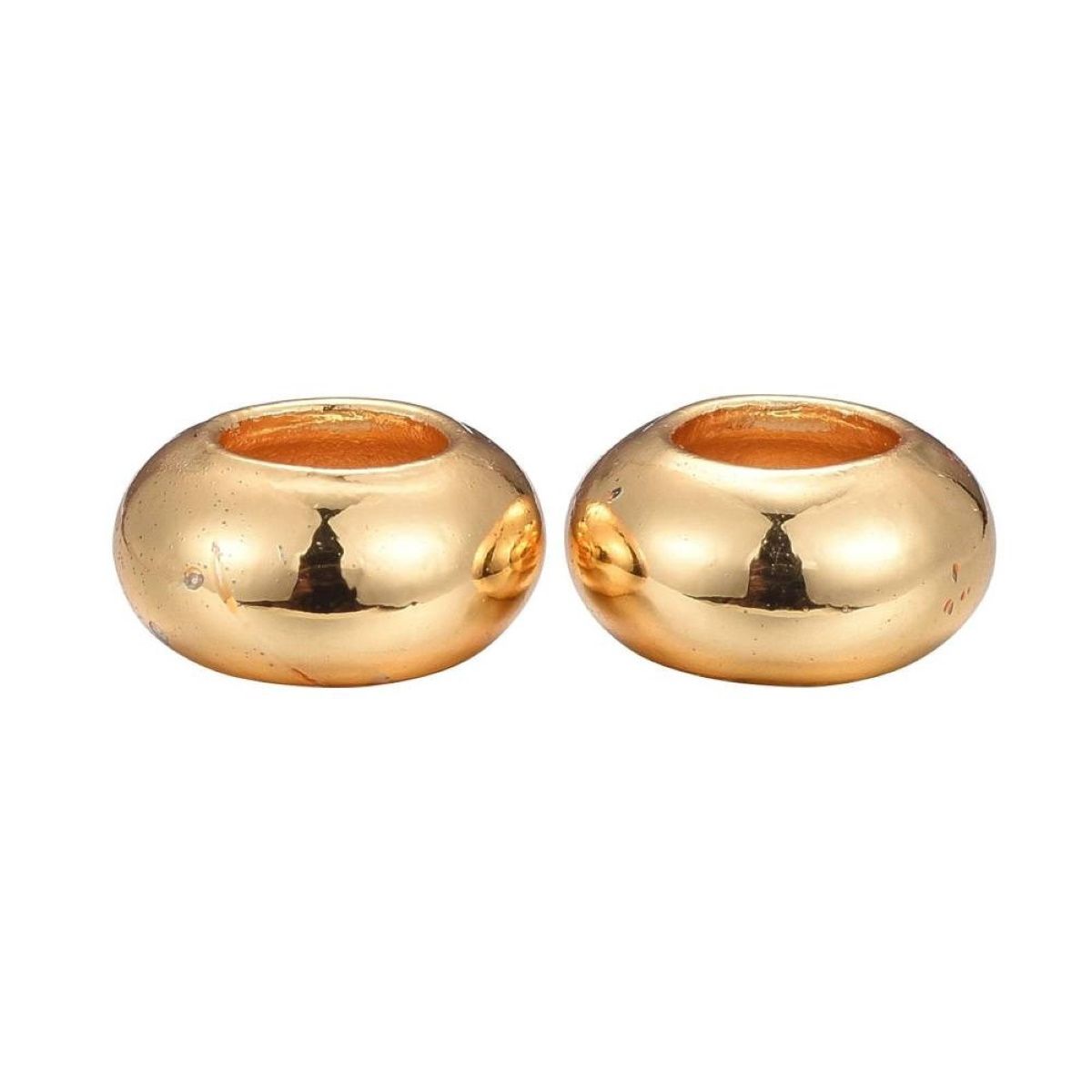 Sadingo Metallperlen Set, 30 Perlen, 3 Farben - Silber, Gold, Rosegold