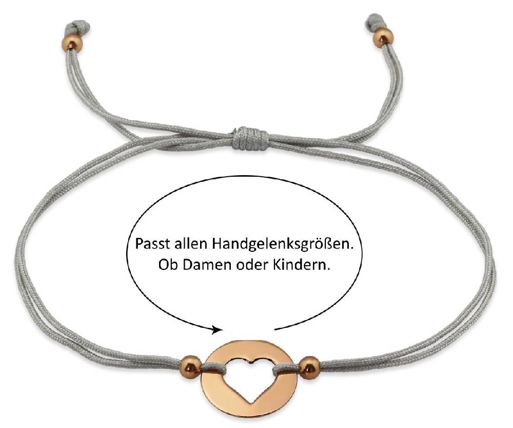Sadingo Milosa Herz Armband Sterling Silber Rosevergoldet