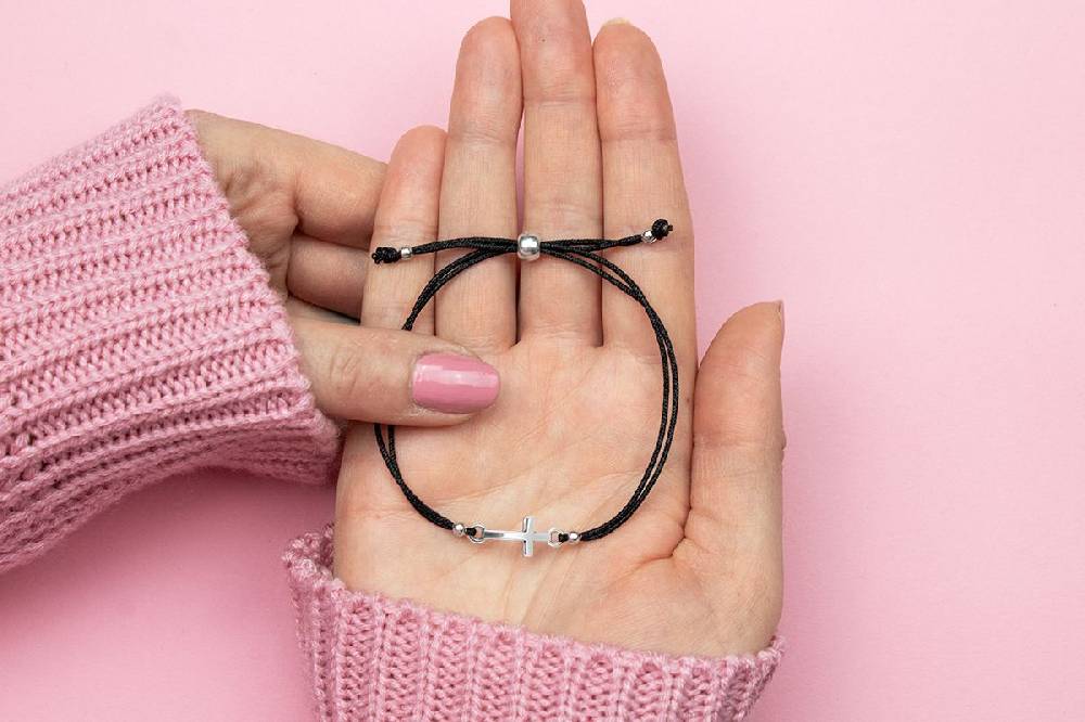 Sadingo Milosa Konfirmations Kreuz Handmade Kinderarmband