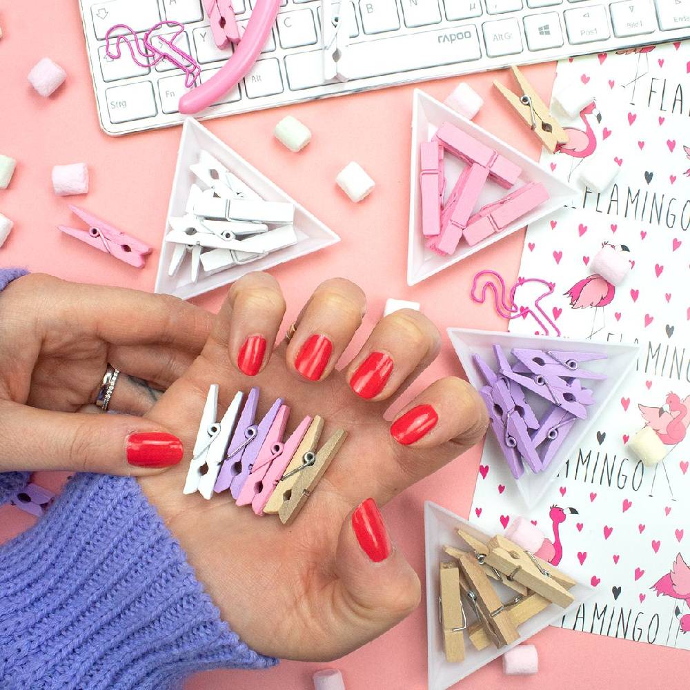 Sadingo Mini Holzklammern Zum Basteln, 50 Stk.-3,5 X 0,7cm