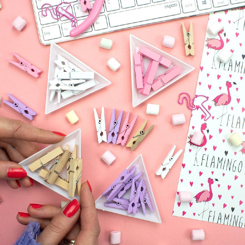 Sadingo Mini Holzklammern Zum Basteln, 50 Stk.-3,5 X 0,7cm