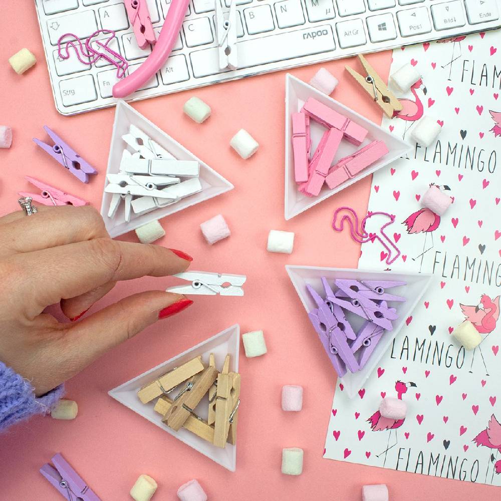 Sadingo Mini Holzklammern Zum Basteln, 50 Stk.-3,5 X 0,7cm