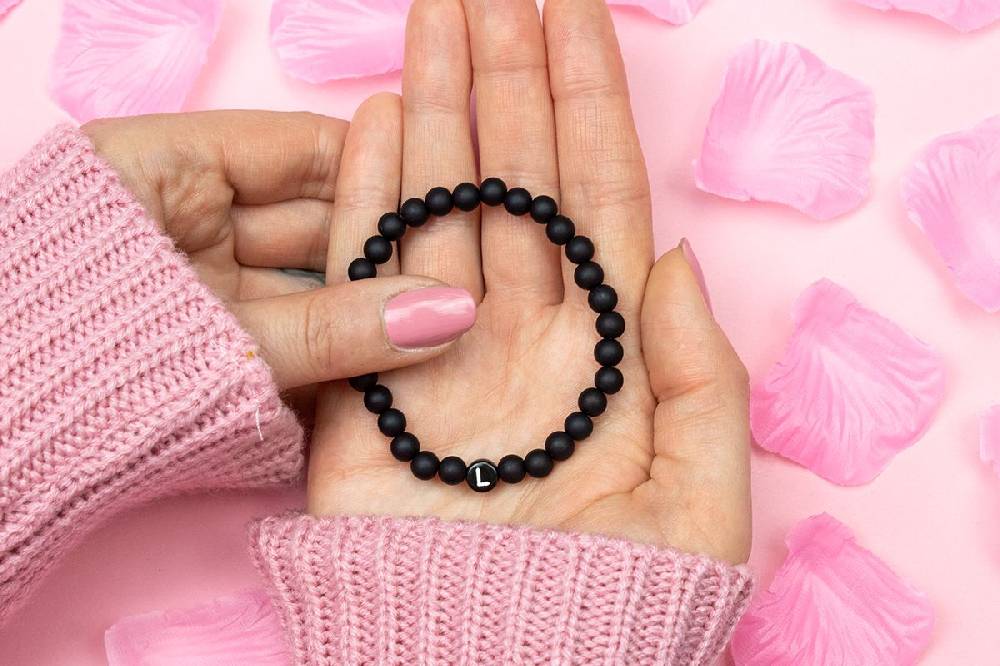 Sadingo Partnerarmband Mit Buchstaben Und Achat Perlen