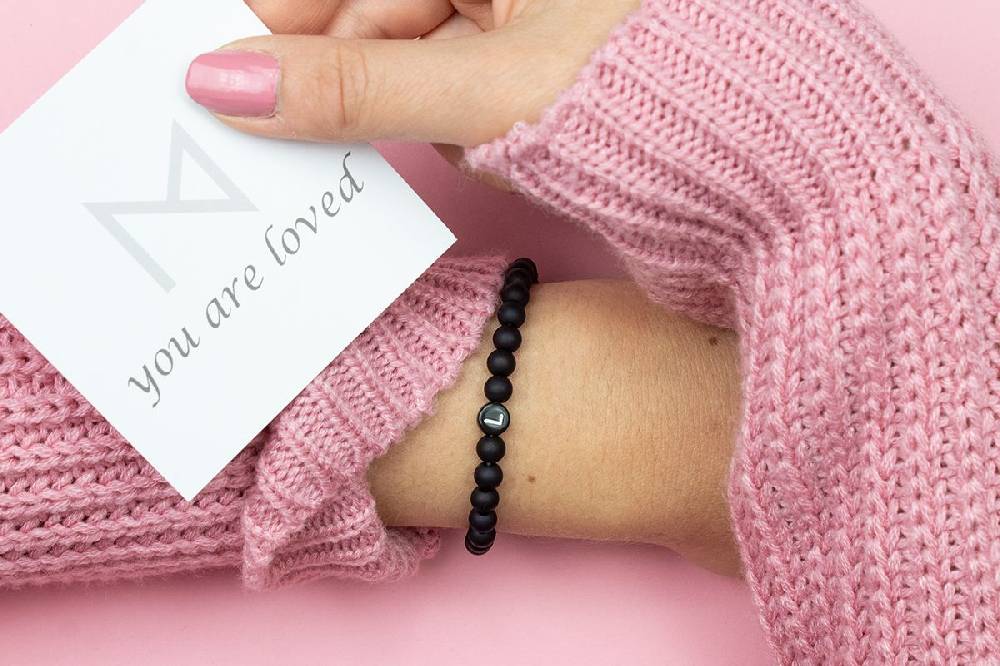 Sadingo Partnerarmband Mit Buchstaben Und Achat Perlen