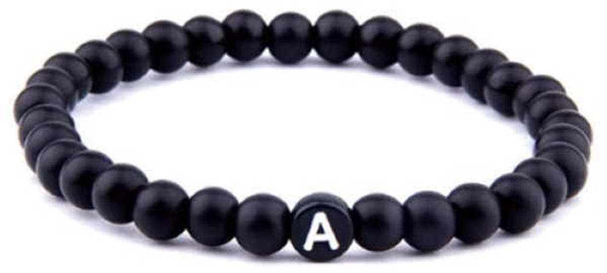 Sadingo Partnerarmband mit Buchstaben und Achat Perlen