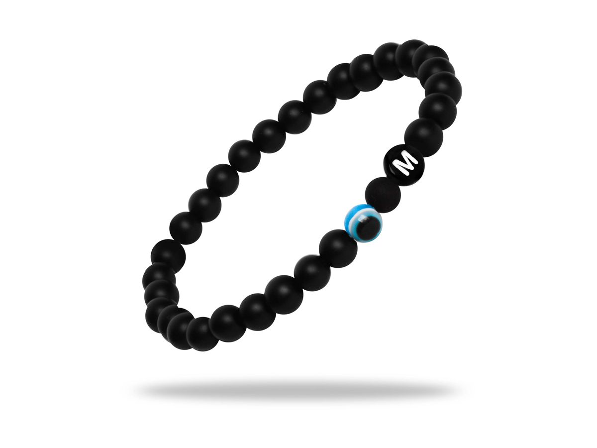 Sadingo Partnerarmband Set "MEADOW" Aus Schwarzen Achatperlen