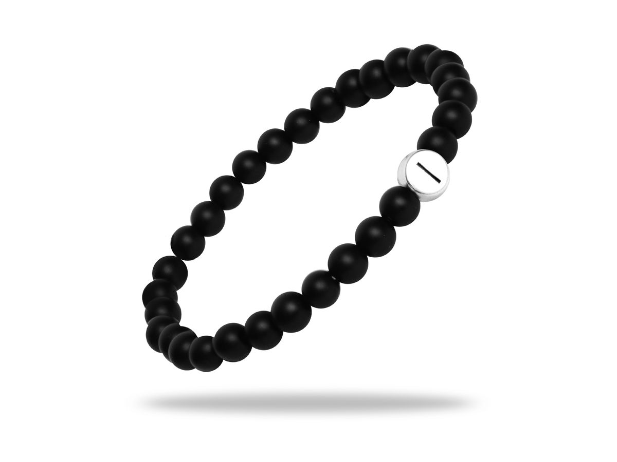 Sadingo Partnerarmband Set "MOON" Aus Schwarzen Natursteinperlen