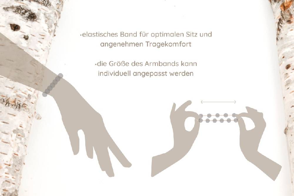 Sadingo Partnerarmband Set "MOON" Aus Schwarzen Natursteinperlen