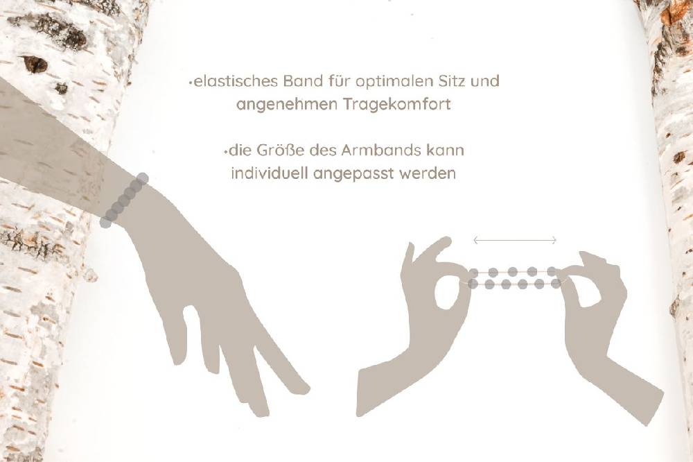 Sadingo Partnerarmband Set "STAR" Aus Schwarzen Natursteinperlen