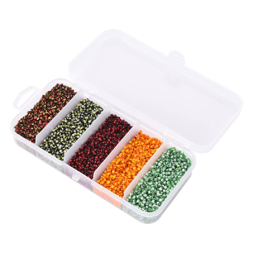 Sadingo Rocaillesperlen | 5 Farben Je 16 Gramm, 1-1,5 Mm