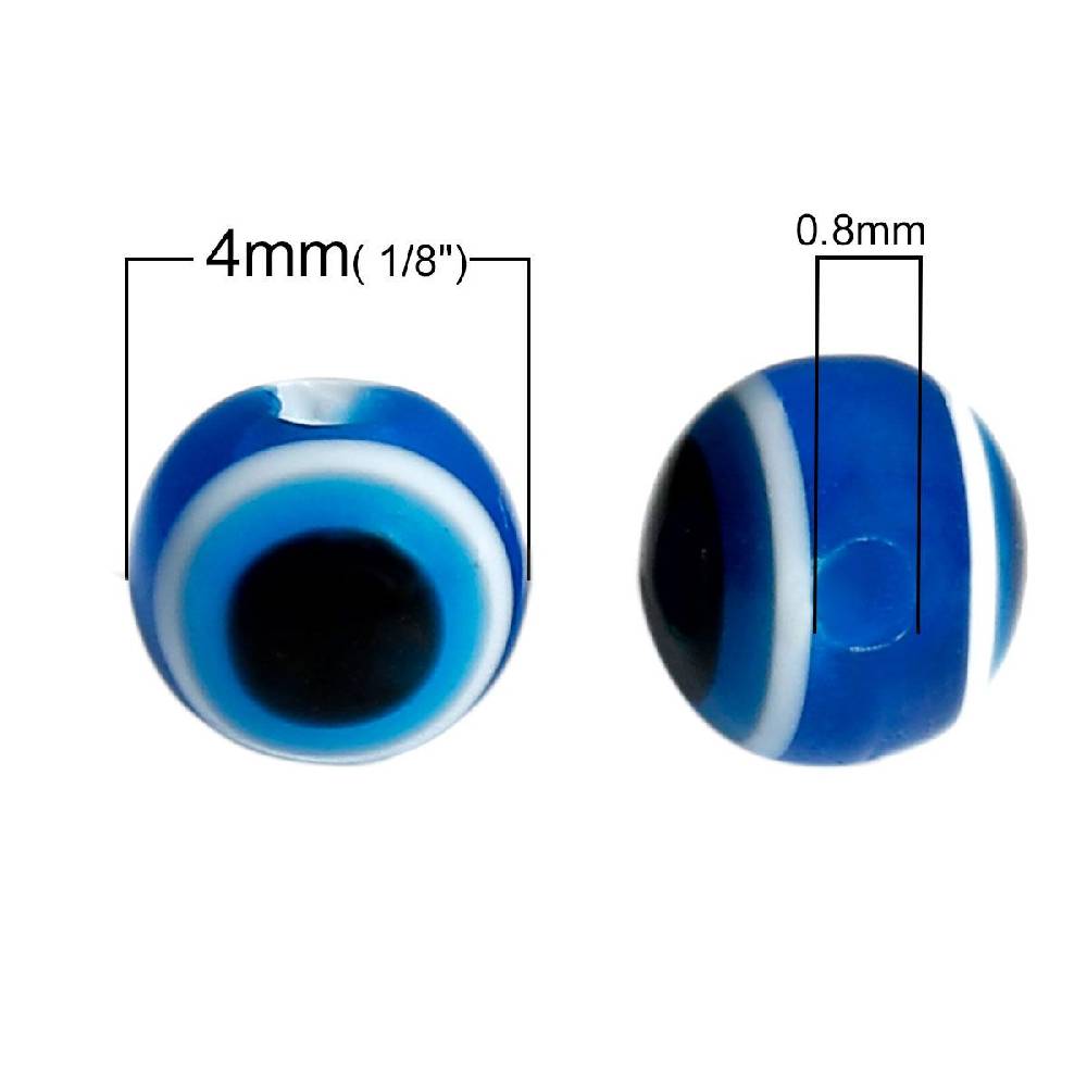 Sadingo Acrylperlen Böser Blick | 100 Stück, 4 - 10mm
