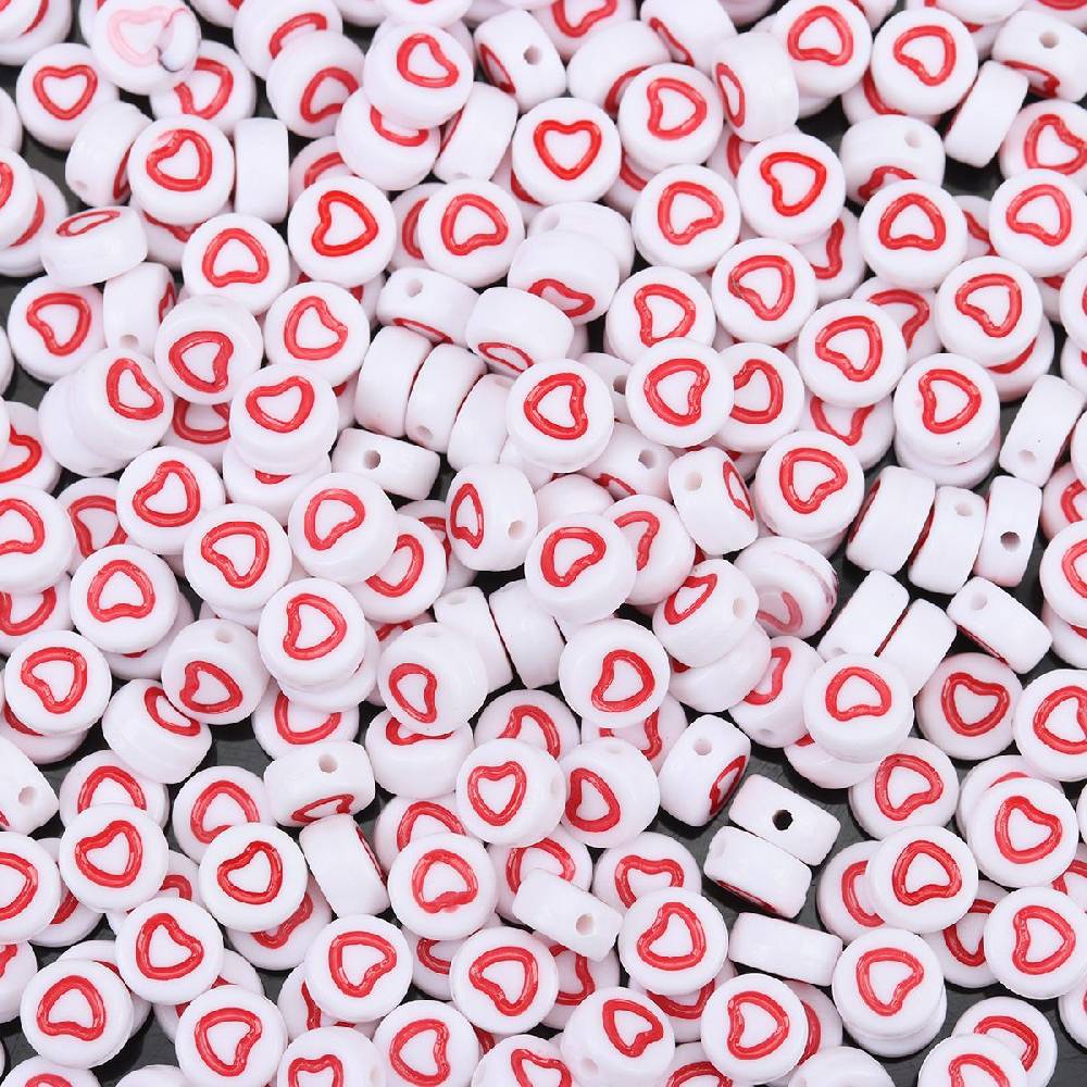 Sadingo Acrylperlen Herz | 500 Stück, 7mm