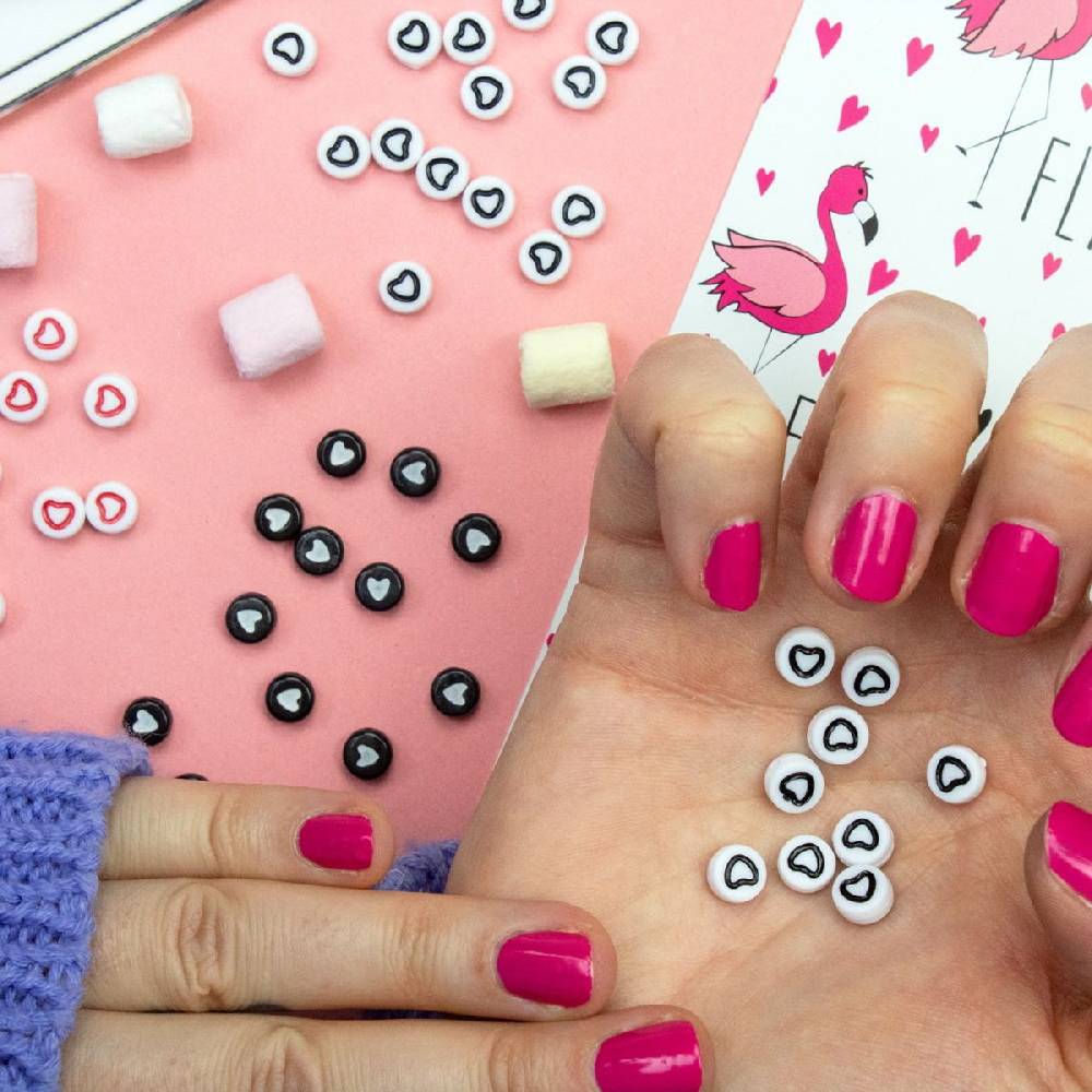 Sadingo Acrylperlen Herz | 500 Stück, 7mm