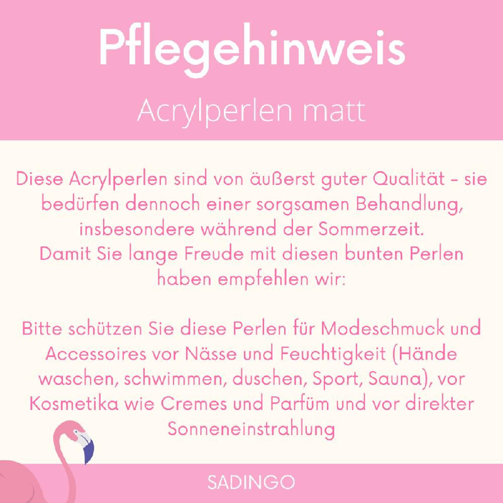 Sadingo Acrylperlen Matt | 200 Stück, 10mm