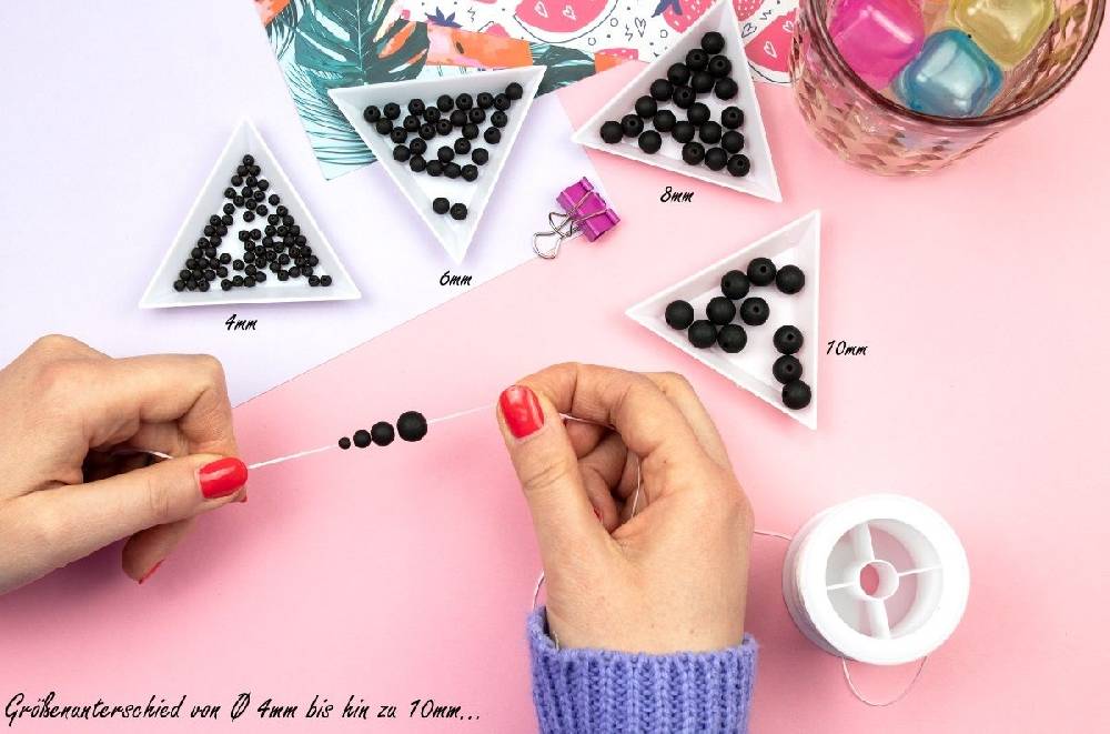 Sadingo Acrylperlen Matt | 400 Stück, 8mm