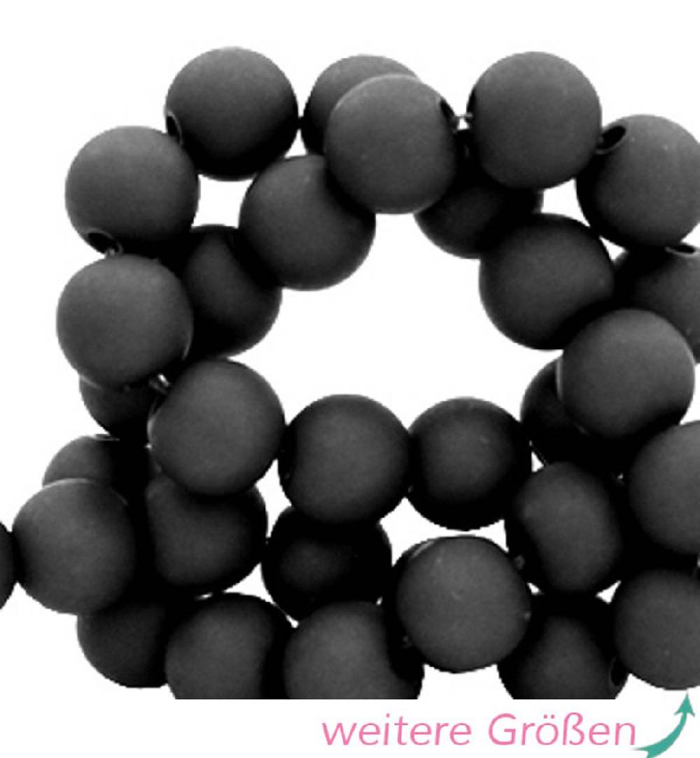 Sadingo Acrylperlen Matt Schwarz 4,6,8,10 Mm