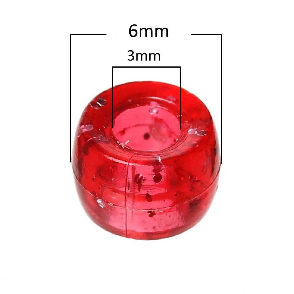 Sadingo Acrylperlen Mit Glitzer | 1000 Stück, 6mm