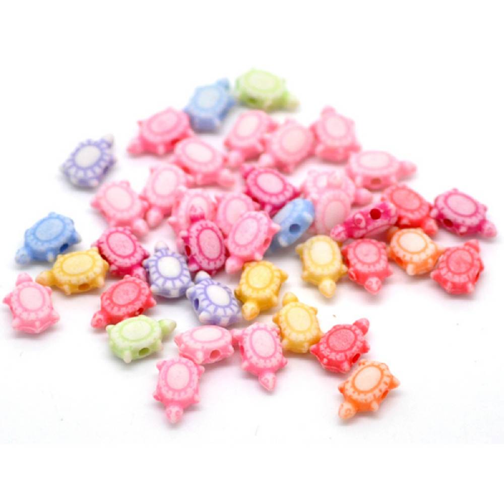 Sadingo Acrylperlen Schildkröte | 500 Stück, 6x10mm