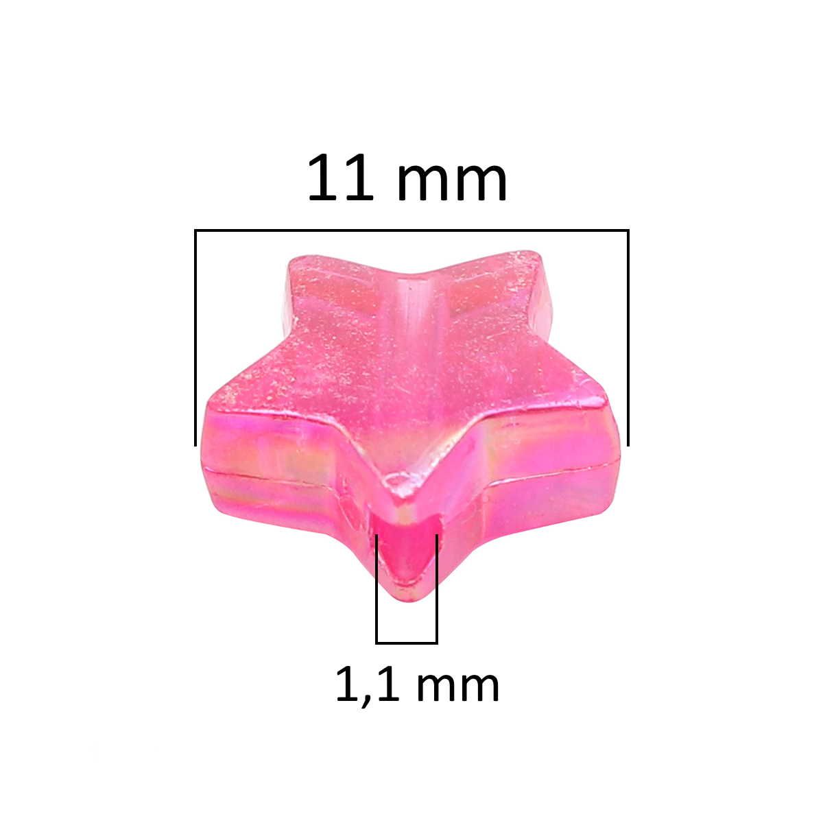 Sadingo Acrylperlen Sterne | 300 Stück, 11mm