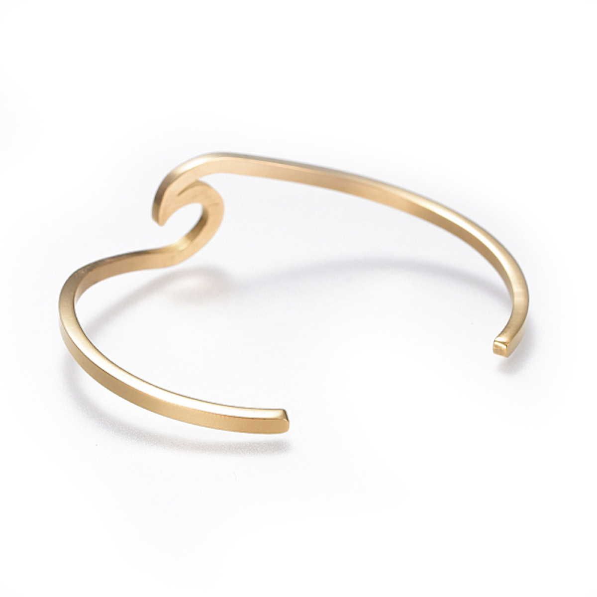 Sadingo Armreif Wave Edelstahl, Farbe Wählbar