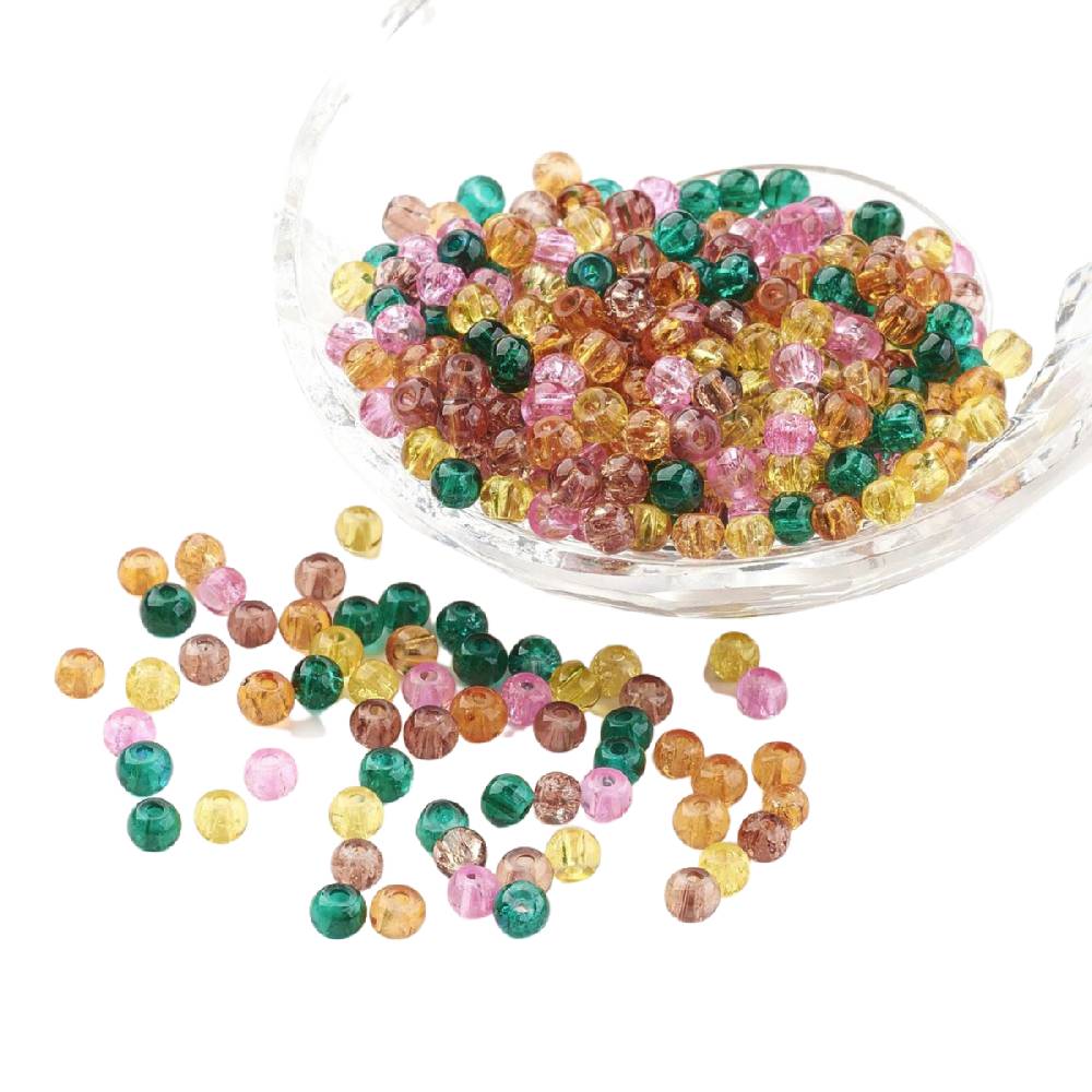 Sadingo Glasperlen Bunter Mix | 100 Stück, 4 Mm
