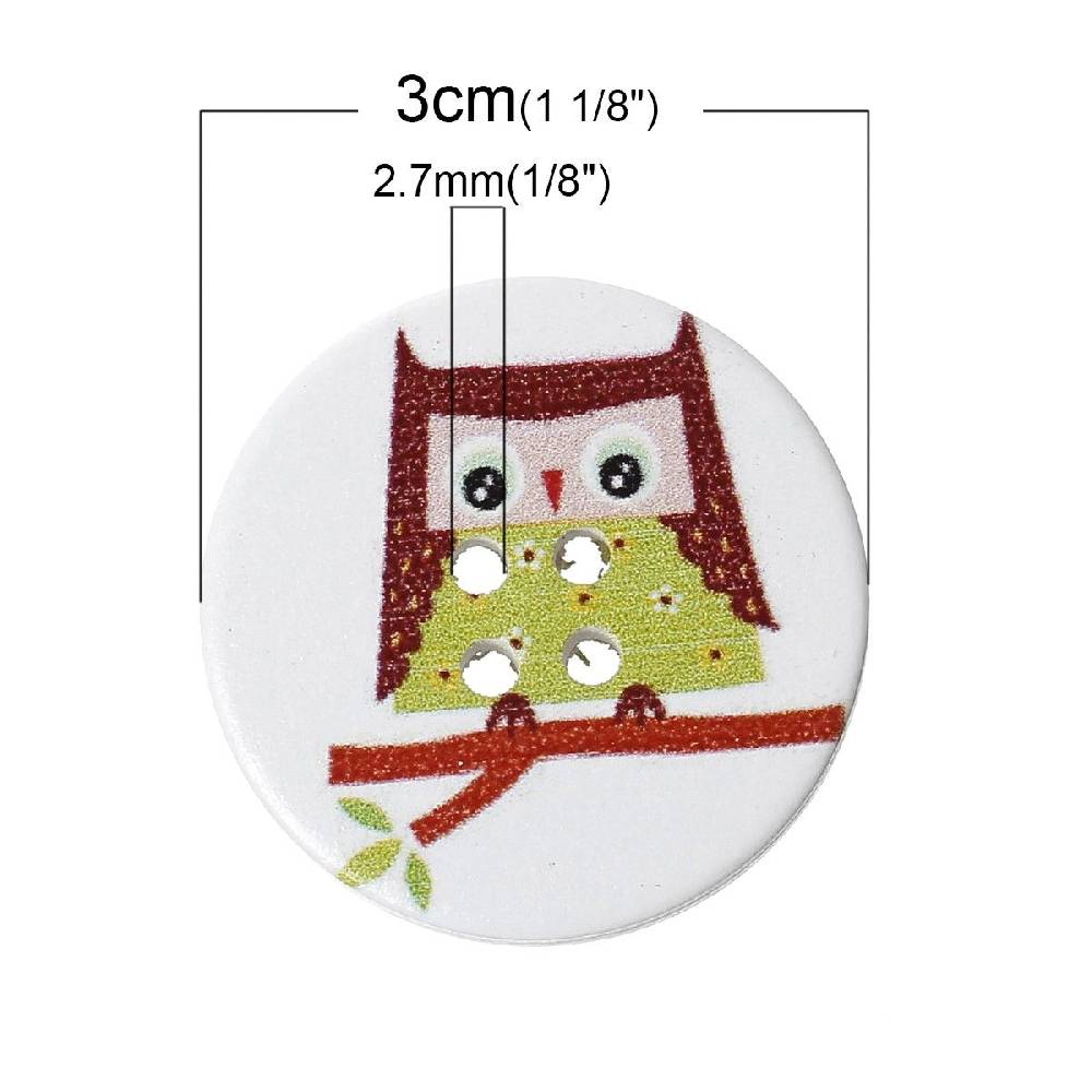 Sadingo Holzknöpfe / 50 Stk. / Ø 3 Cm