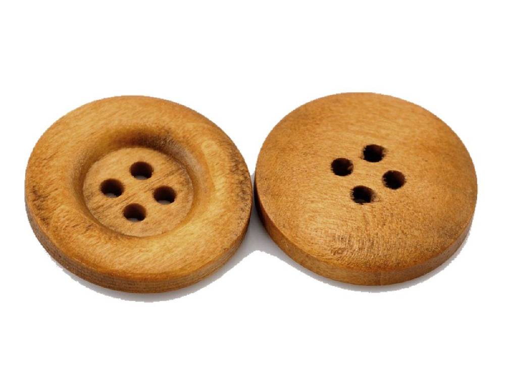 Sadingo Holzknöpfe Braun - 50 Stück - 23mm