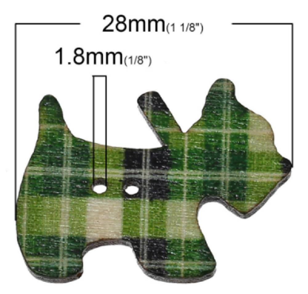 Sadingo Holzknöpfe Hunde - 50 Stk. - Zufälliger Mix